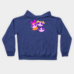 Powerpuff Girls Heart Eyes Kids Hoodie